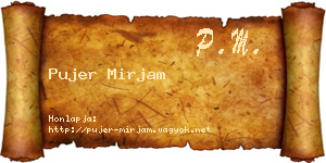 Pujer Mirjam névjegykártya